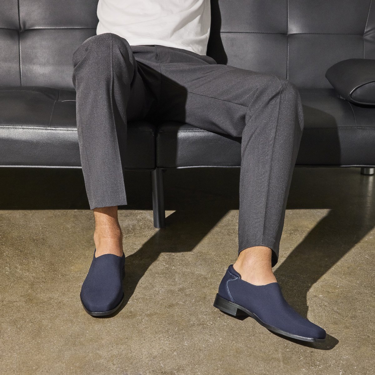 black dress shoes with navy pants Hand‑Embroidered French Lace Jumpsuit with Swarovski Crystals
