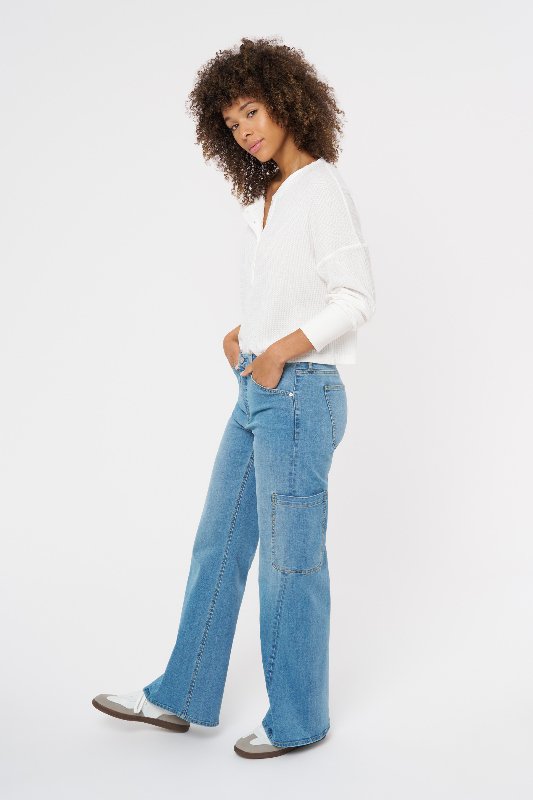 Jeans Donna Seven7 Vita Alta Slim Straight Blu - Taglia 14 - Nuovi Con Etichette
