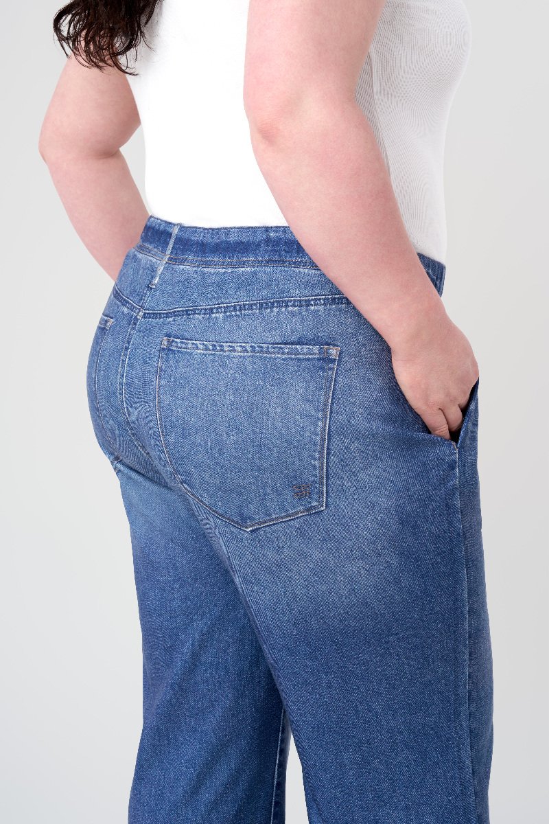 Denim Illusion Wide Leg Cotton Terry Sweatpant Jean at Seven7 Jeans