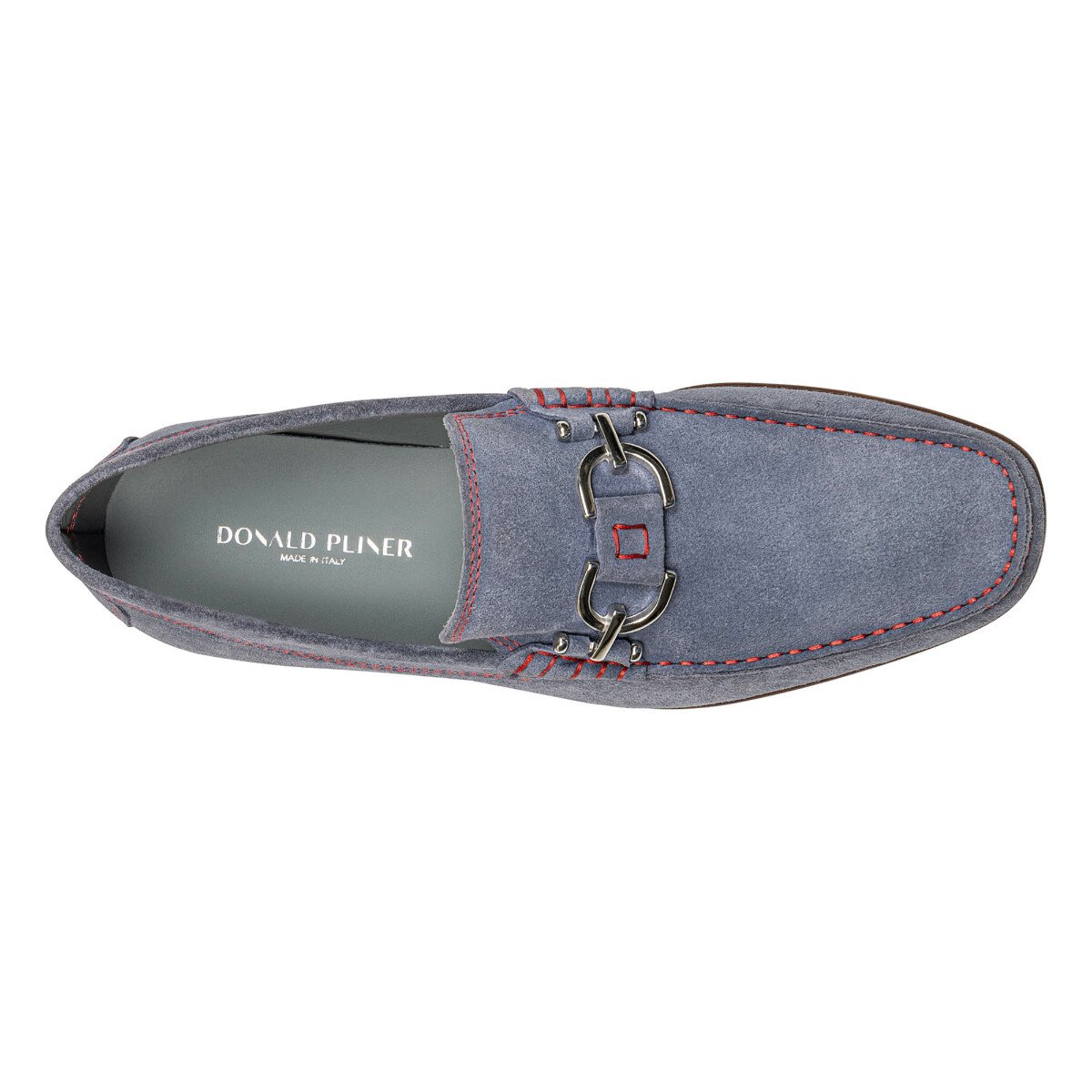 Donald Pliner Lelio Mens Blue Suede Leather Horsebit‎ Loafers Size 11.5 Italy Donald Pliner Men main image 3