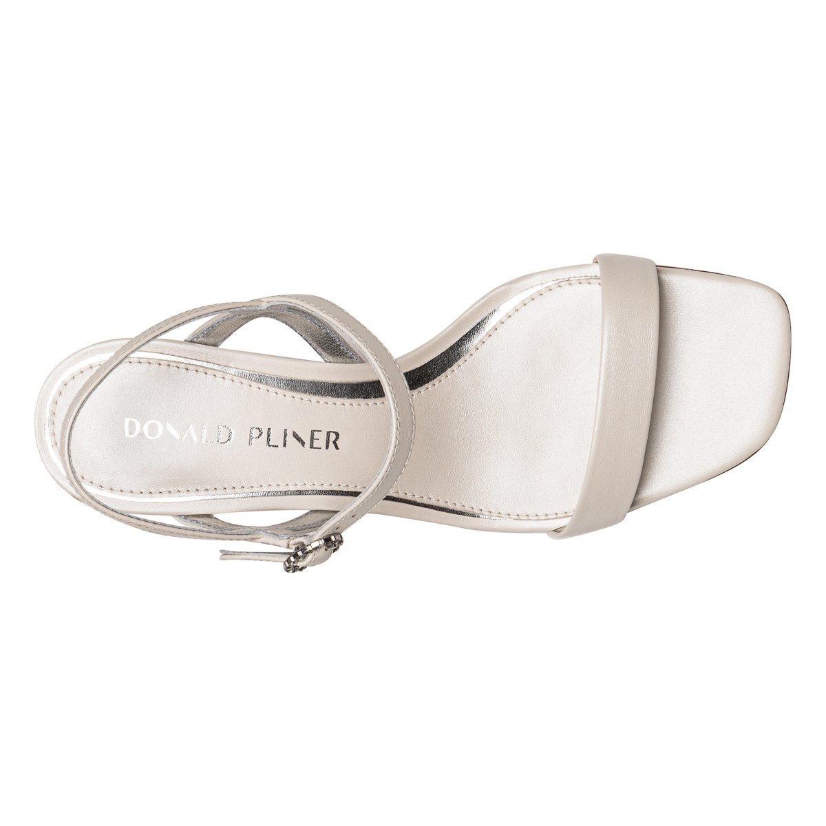 ★彡Zenchord1 パールホワイト(アイボリー系) 【美品】★彡 BRAZI White Leather Heel Sandal | Women's Dress Heel | Donald
