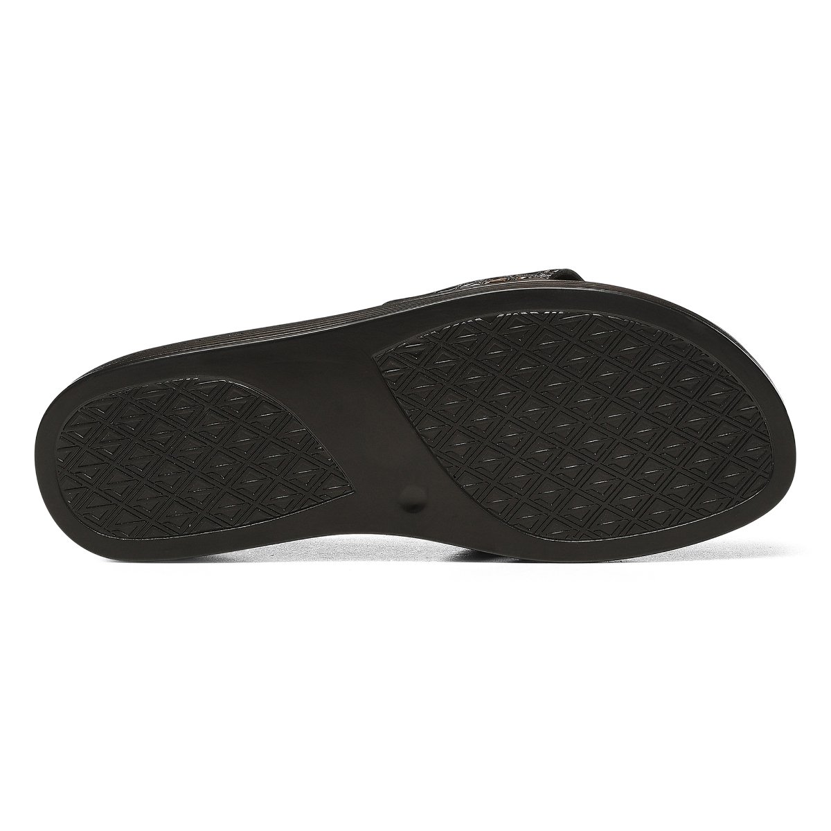 FIFI Single-band Slide Sandals | Black Croco Patent Leather