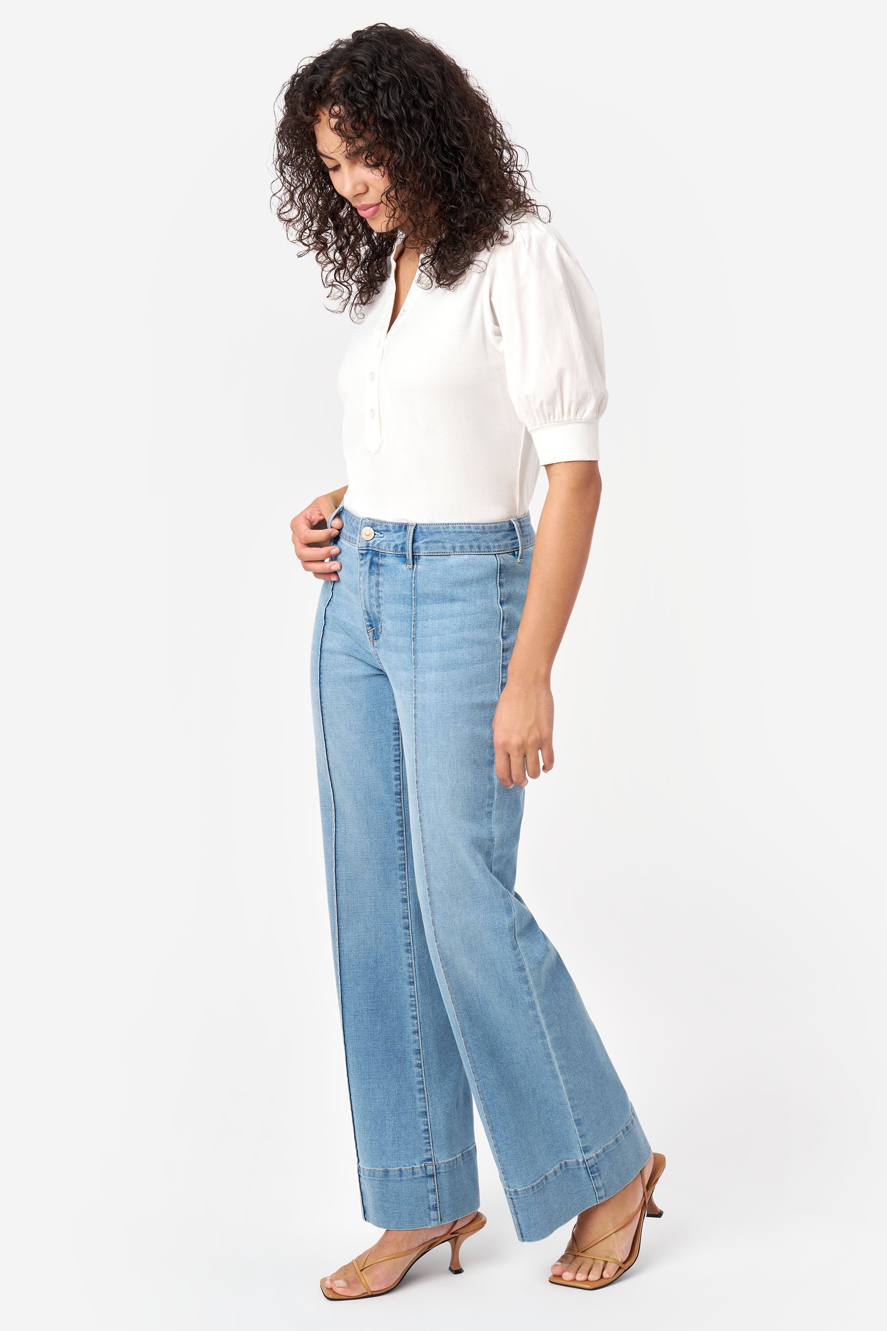 Pintuck Wide Leg Jean at Seven7 Jeans
