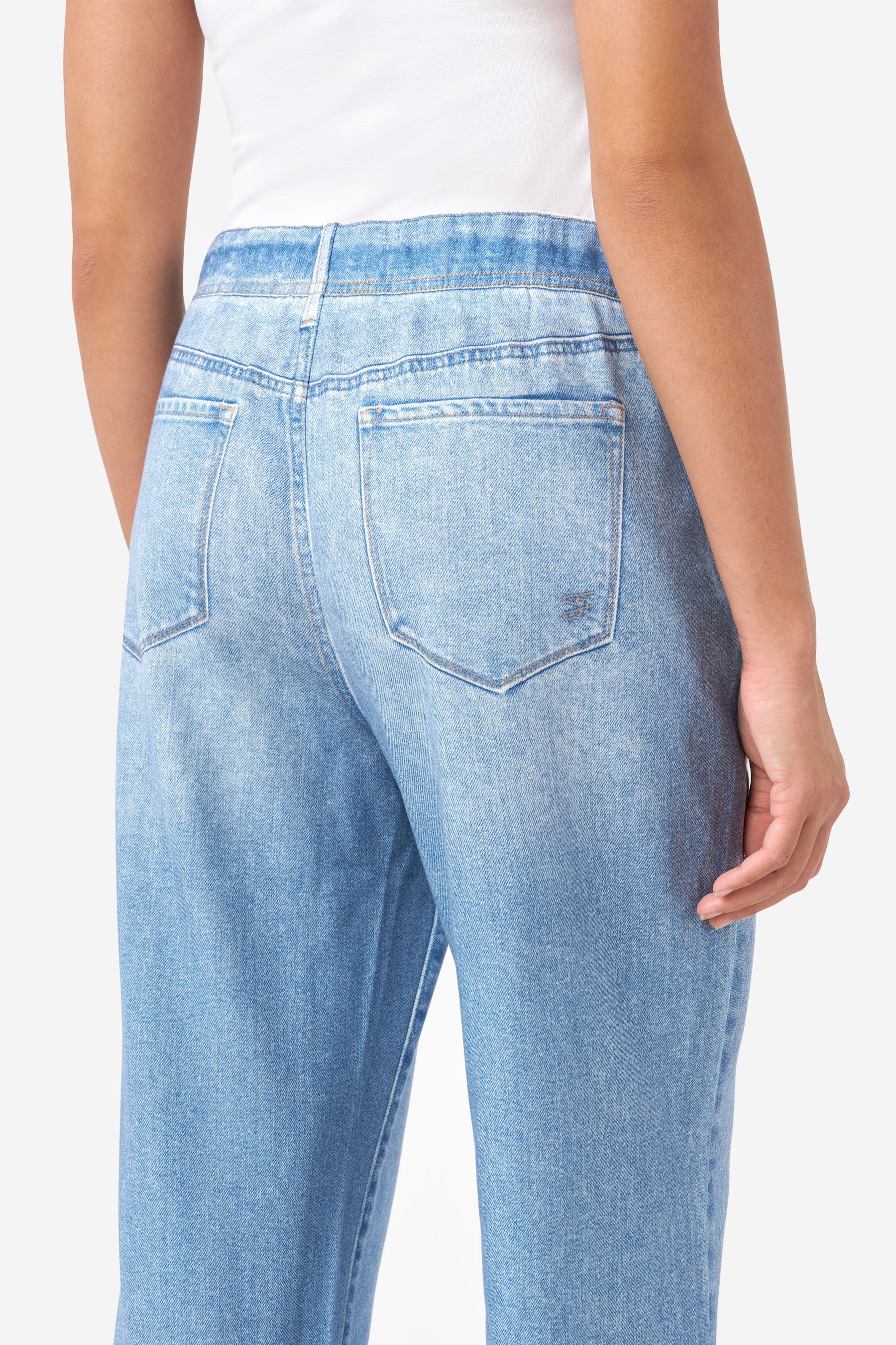 Denim Illusion Wide Leg Cotton Terry Sweatpant Jean at Seven7 Jeans
