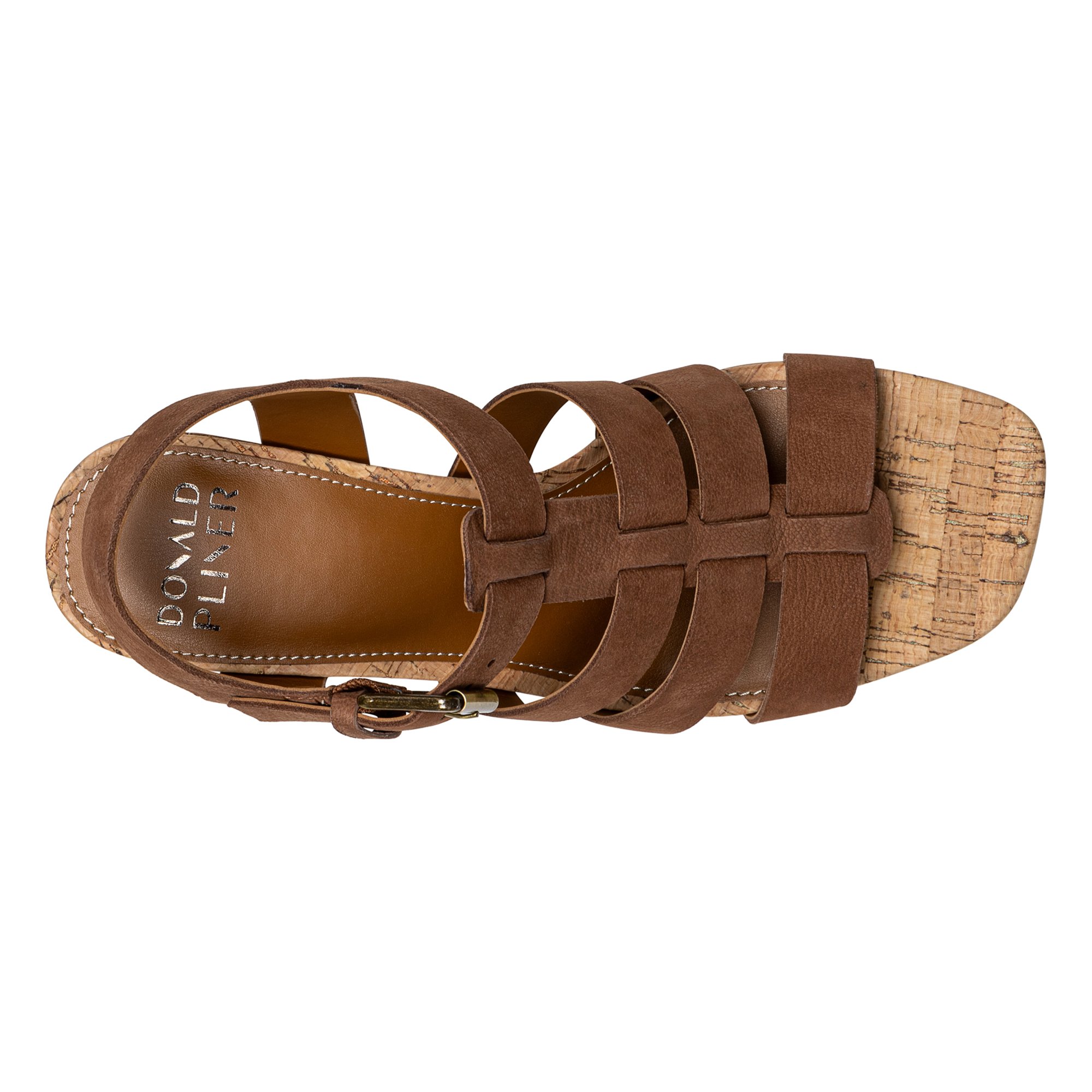 Donald J. Pliner brown suede leather fishermans sandals shoes - 12 - 1990\'s EUC Donald J Pliner Italian Leather Bronze Metallic Croc  main image 4
