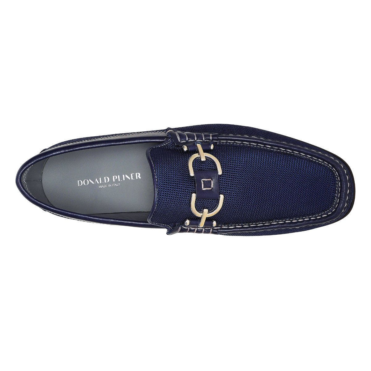 Donald Pliner DACIO Black Suede Loafers Shoes ? with Blue Trim Made in Italy 10M Amazon.com | Donald Pliner Men main image 4