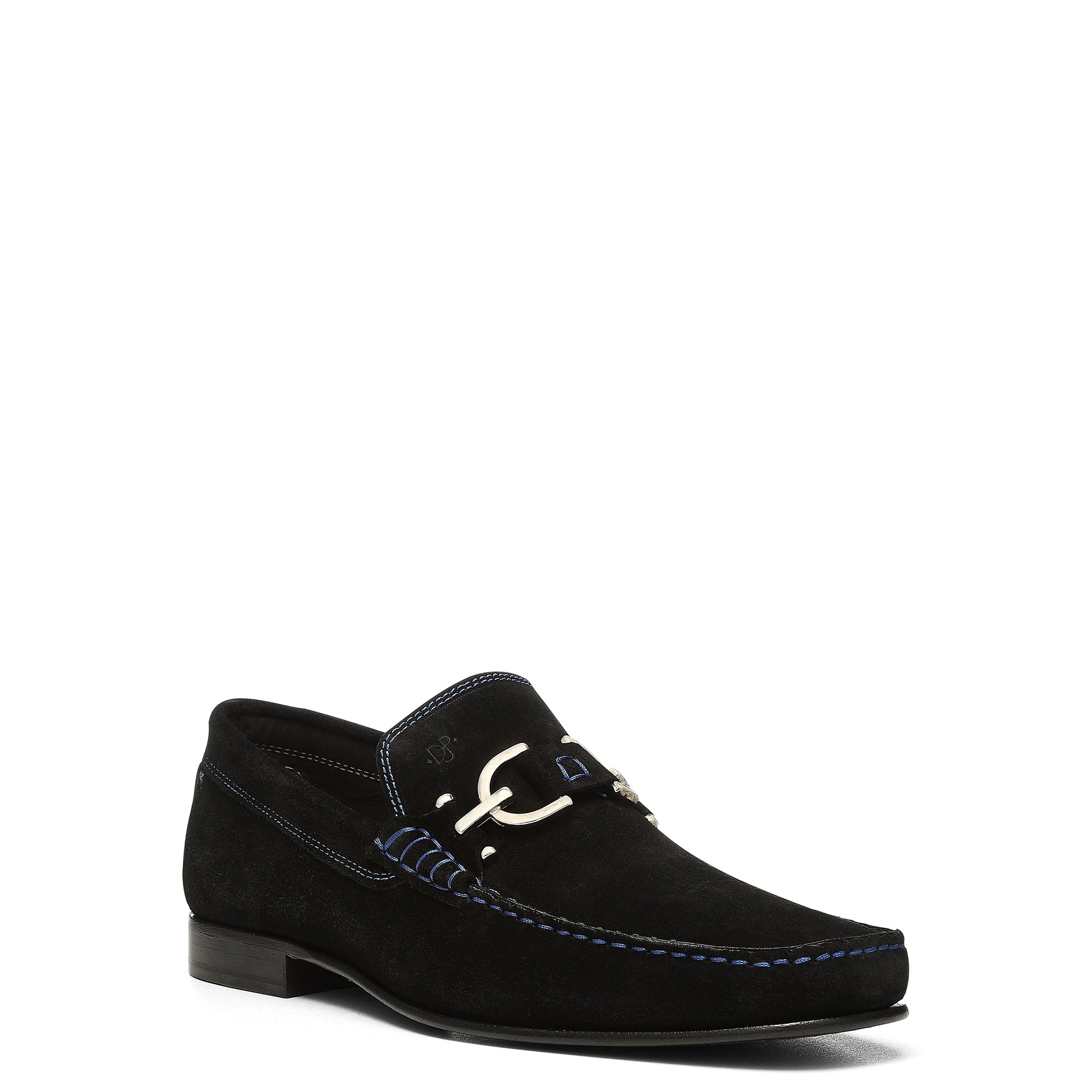 Donald Pliner Loafers Mens 10M Black Dacio 2 Bit Red Stitch Italian Leather Shoe DACIO at Donald Pliner main image 2