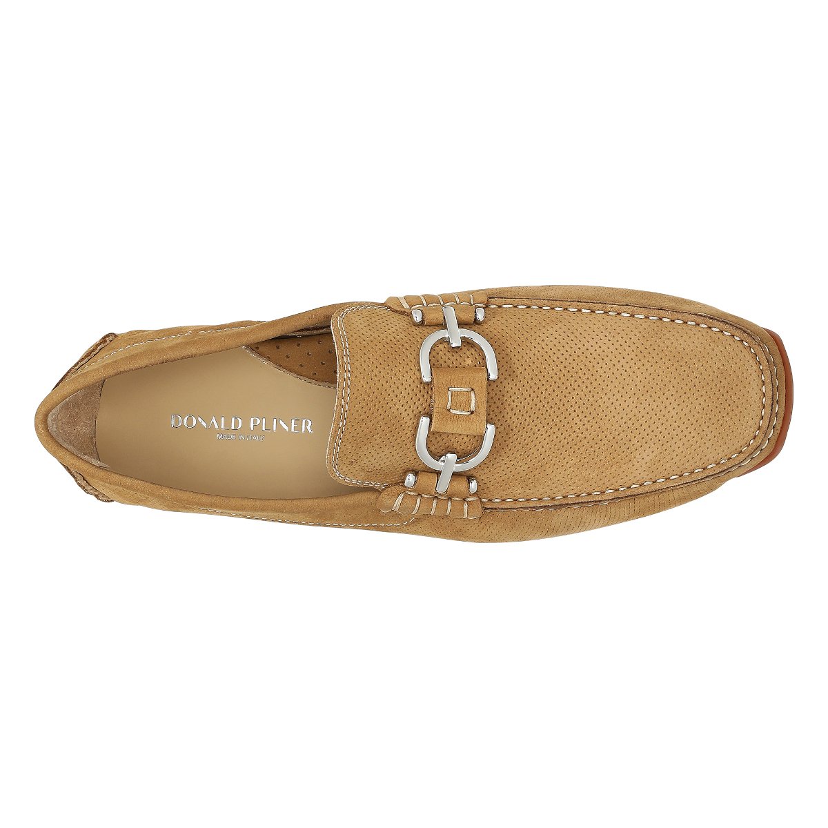 Donald J. Pliner Men\'s Tan Suede Horsebit Davey Loafers Never Worn Donald Pliner Tristan Suede Moc Toe Loafers at Hamilton  main image 2