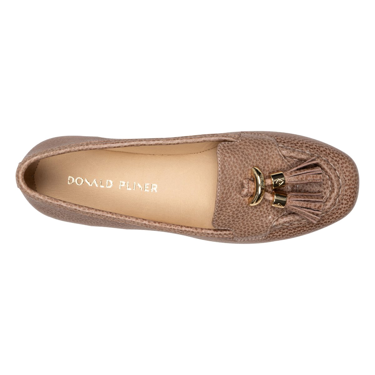 Women’s Donald Pliner Metallic Taupe Tassel Loafers HELIO at Donald Pliner main image 4